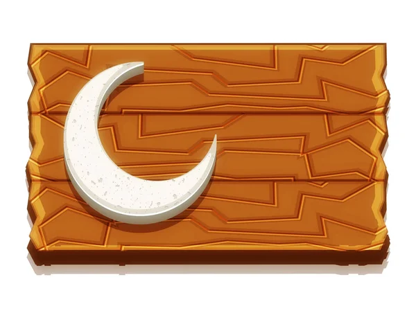 イスラムの祭りのお祝いのため 3 d クレセント ムーン. — ストックベクタ