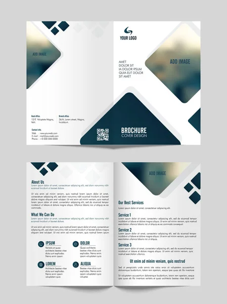 Set van vier pagina's professionele Brochure. — Stockvector