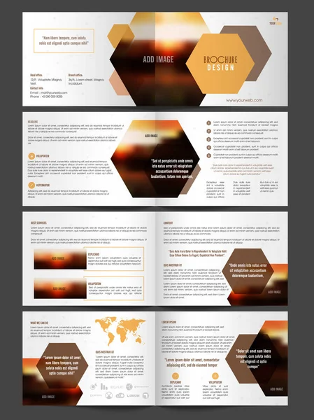 Complete professionele zakelijke Brochure of Cover ontwerp. — Stockvector