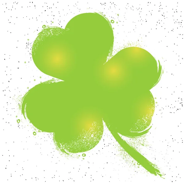 St Patrick's Day bakgrund med hand dras Shamrock. — Stock vektor