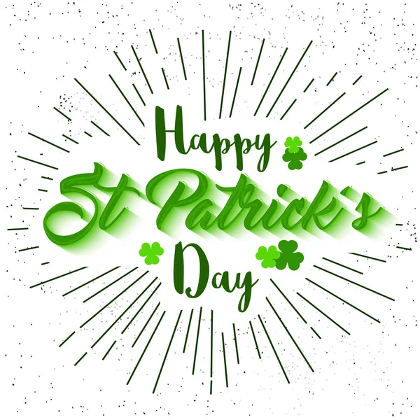 St. Patrick's Day typographic background. — Stock Vector