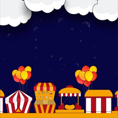 Çocuklar karnaval veya lunapark arka plan.