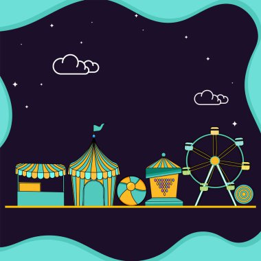 Çocuklar karnaval veya lunapark arka plan.