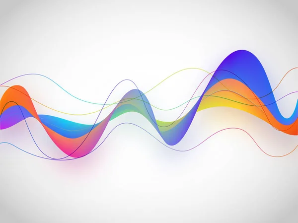 Fondo abstracto con olas de colores. — Vector de stock