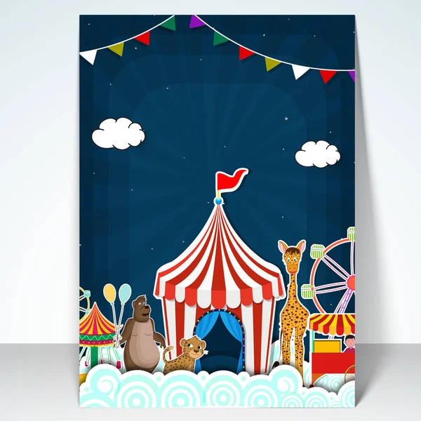 Crianças Carnaval modelo, banner ou design de panfleto . — Vetor de Stock