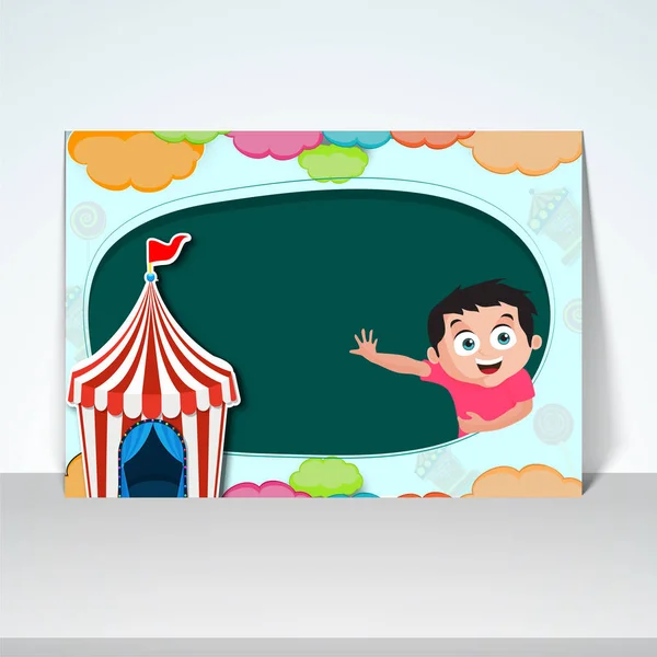 Carnaval infantil cartaz, banner ou design de panfleto . — Vetor de Stock