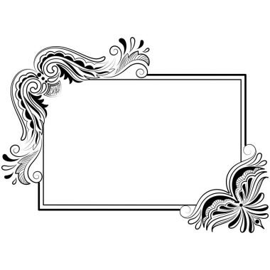 Çerçeve çiçek tasarım kare şeklinde.
