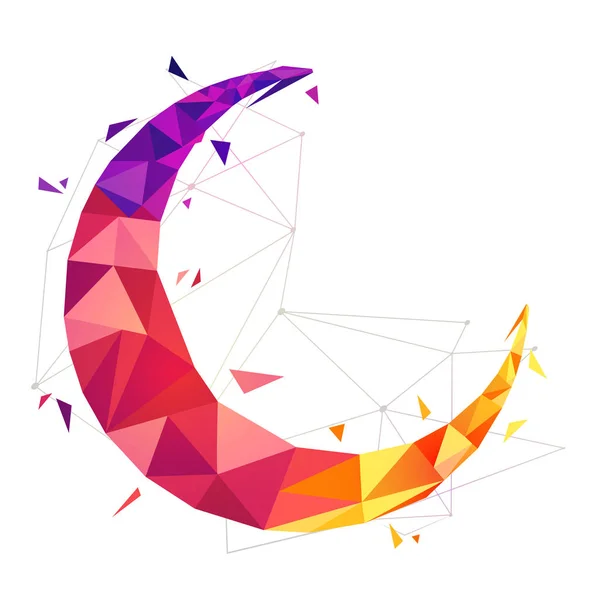 Färgglad abstrakt månen för islamiska festivaler fest. — Stock vektor