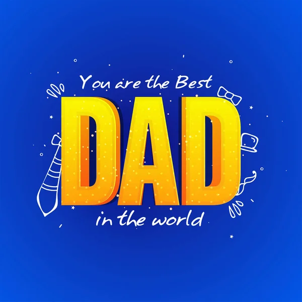 Ευτυχισμένος σχεδιασμού ευχετήρια κάρτα εορτασμό ημέρα του πατέρα. — Διανυσματικό Αρχείο