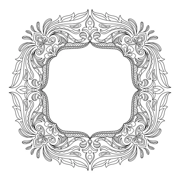Eleganter Rahmen mit floralem Design. — Stockvektor