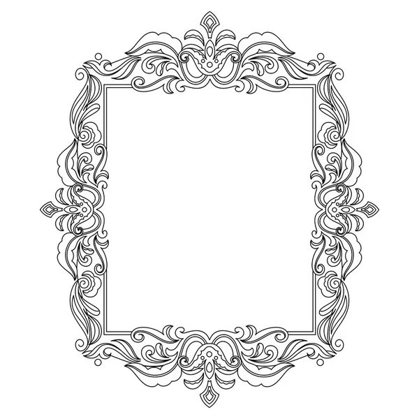 Decoratieve vierkante gevormde frame. — Stockvector