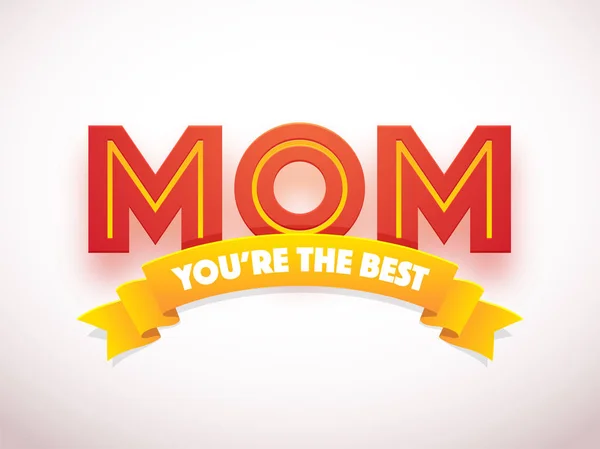 Mom text design for Mother's Day celebration. — Stock Vector