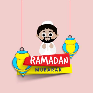 Müslüman adam Ramazan mübarek için dua.