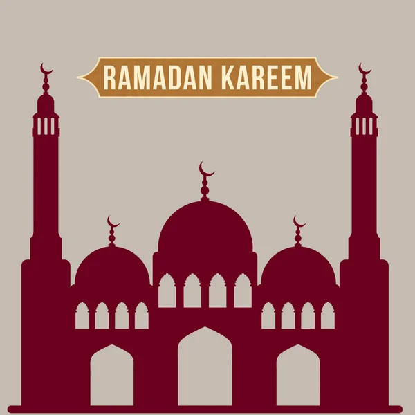 Mezquita creativa para la celebración del Ramadán Kareem . — Vector de stock