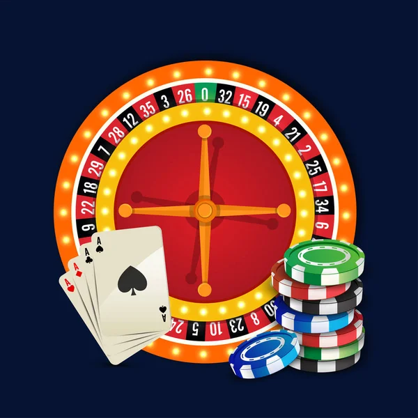 Casino arka plan tasarım konsepti. — Stok Vektör