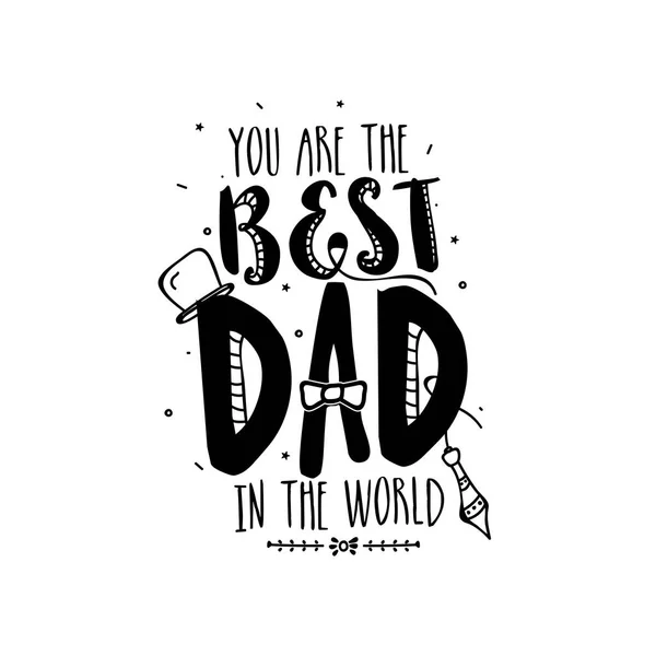 Είστε το καλύτερο μπαμπά του κόσμου? Doodle εικονογραφήσεις. — Διανυσματικό Αρχείο