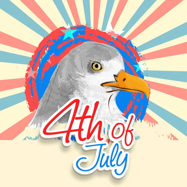 4. Juli Hintergrund mit Nationalvogeladler. — Stockvektor