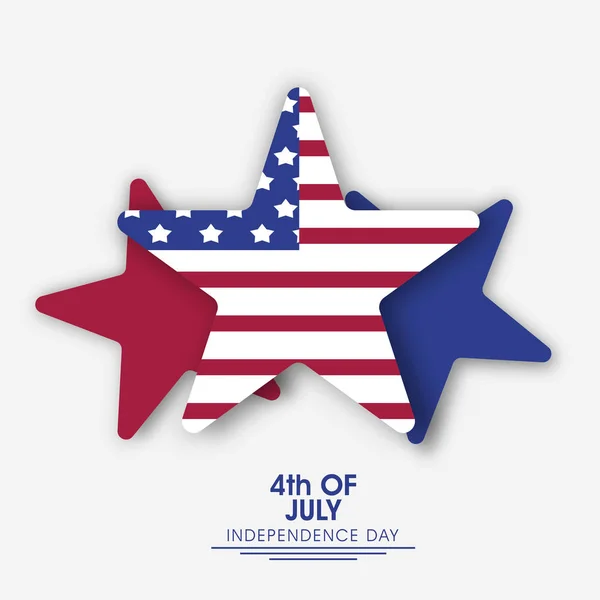 Estrellas del color de la bandera americana para la celebración del 4 de julio . — Archivo Imágenes Vectoriales