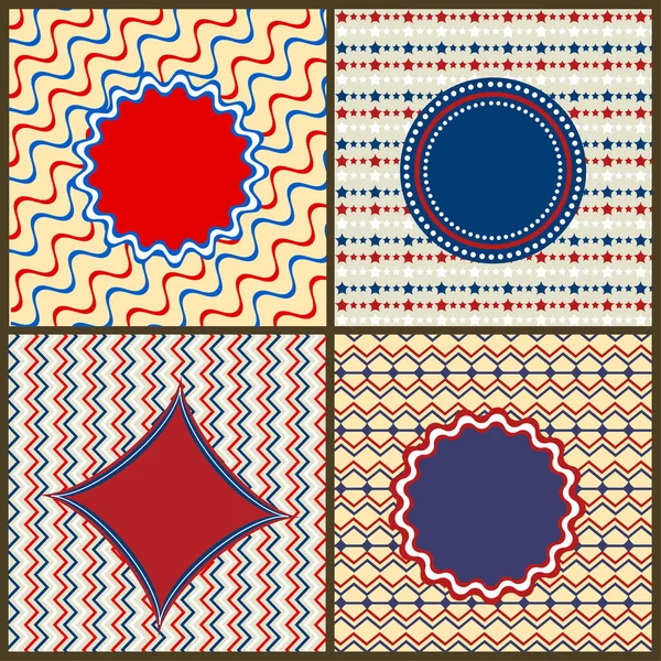 4 つの抽象的なパターンまたはテクスチャのセット. — ストックベクタ