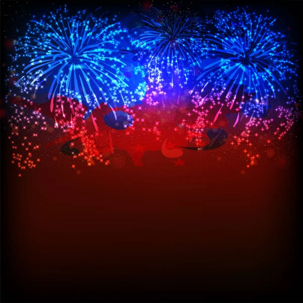 Fireworks explosion bakgrund. — Stock vektor