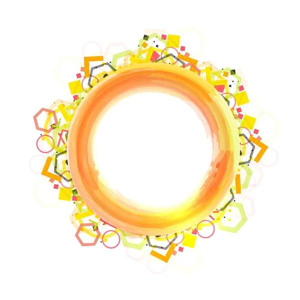 Colorful circular frame on white background. — Stock Vector