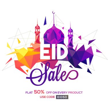 Eid Satılık poster, afiş ile soyut Camii.