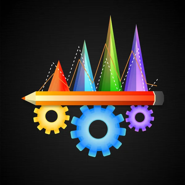 Glänzend bunte Infografik-Elemente für Unternehmen. — Stockvektor