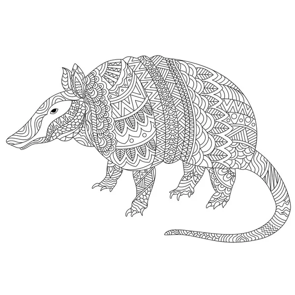 Armadillo εικονογράφηση χέρι doodle. — Διανυσματικό Αρχείο