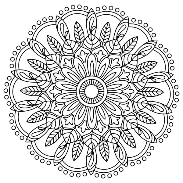 Oosterse bloemen Mandala ontwerp. — Stockvector