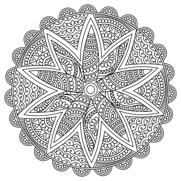 Hermosa flor Mandala diseño . — Vector de stock