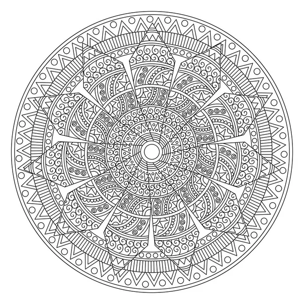 Floral Mandala decorative element design. — Stock Vector