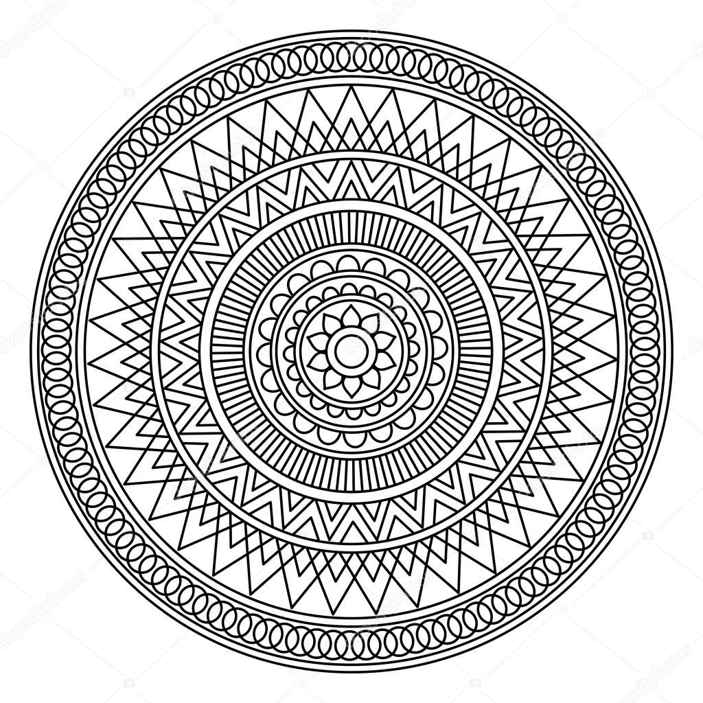 Floral Mandala design in circle shape.