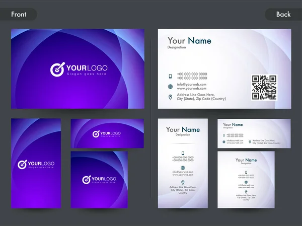 創造的なビジネス カードまたは名刺セット. — ストックベクタ