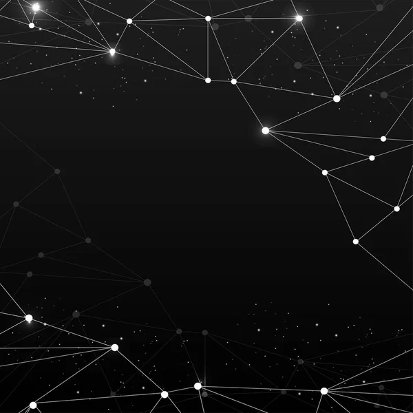 Abstract Background with Connecting Dots And Lines . — стоковый вектор
