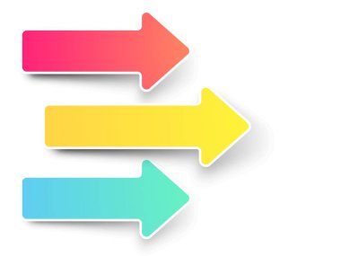 Renkli oklar Infographic öğesi.