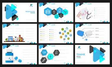 Sağlık ve tıp sunu şablonu tasarım.