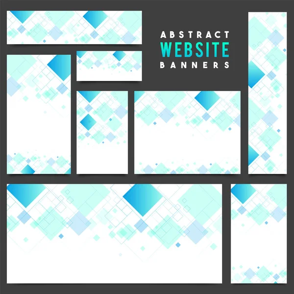 Conjunto de banners de sitio web abstracto . — Vector de stock