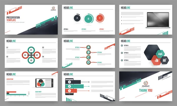 Business presentationsmall med infographics. — Stock vektor