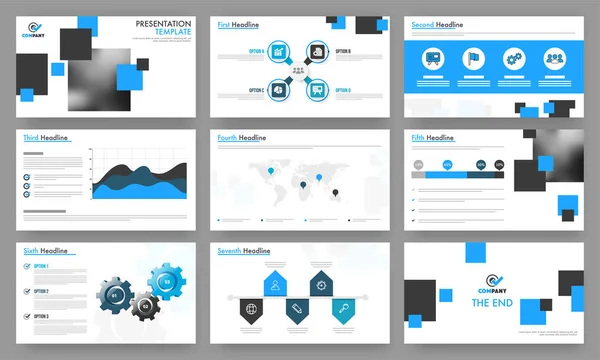 Professionell presentation mallar för ditt företag. — Stock vektor
