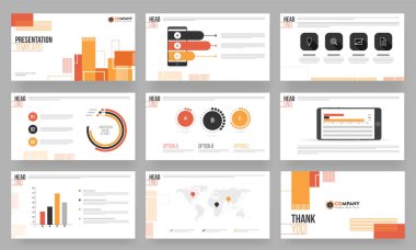 Yaratıcı sunu şablonları düzeni.