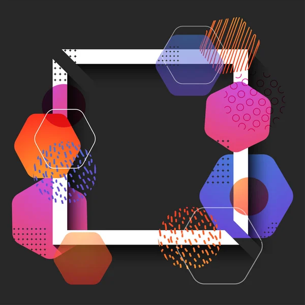 Çerçeve ile soyut geometrik arka plan.