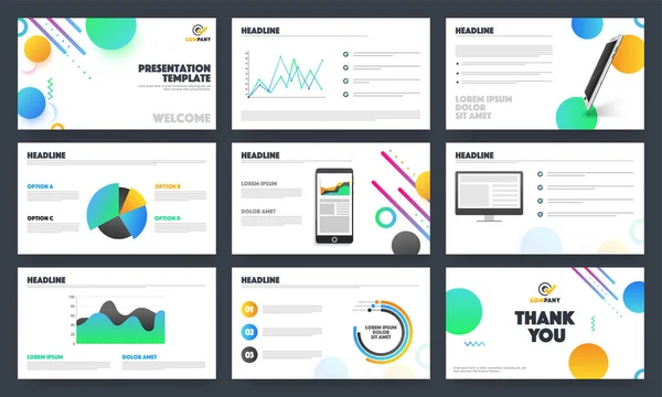 創造的なビジネス プレゼンテーション テンプレート レイアウト. — ストックベクタ