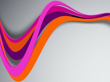 Gri arka plan üzerinde renkli dalgalar.