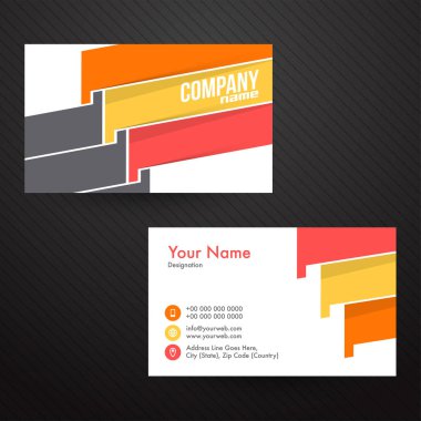 Profesyonel iş ya da soyut Çizgili Kartvizit.