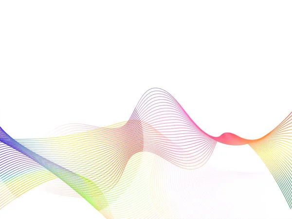 Beyaz arka plan üzerinde renkli dalgalar.