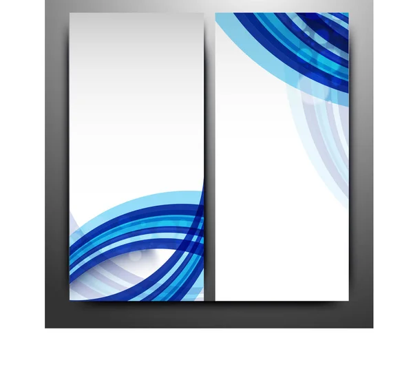 Website banners met blauwe abstracte strepen. — Stockvector