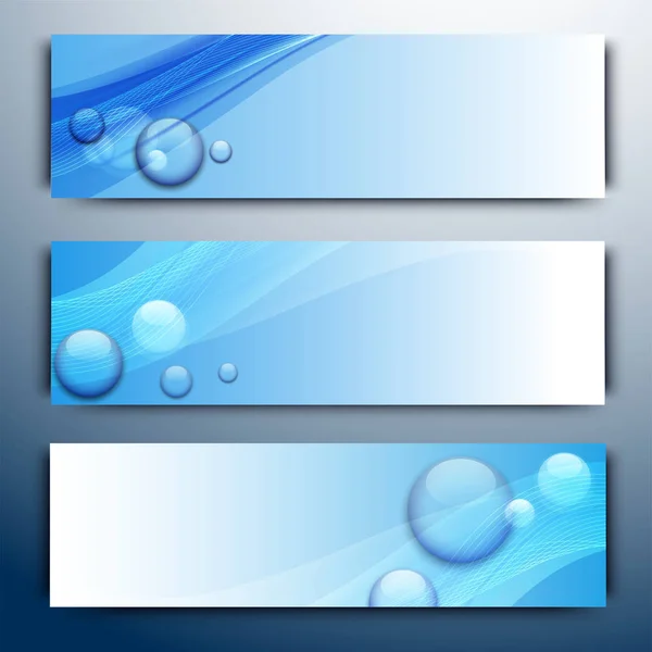 Website headers or banners with waves. — Stock Vector