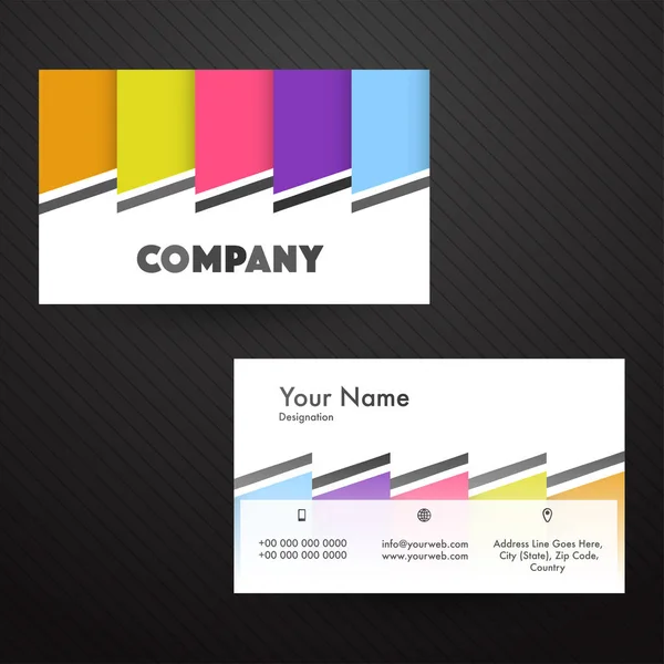 Business Card lub kart kolorowe pasy. — Wektor stockowy