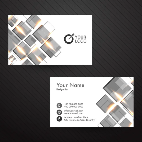 Kareler ve mercek parlaması ile yaratıcı kartvizit.