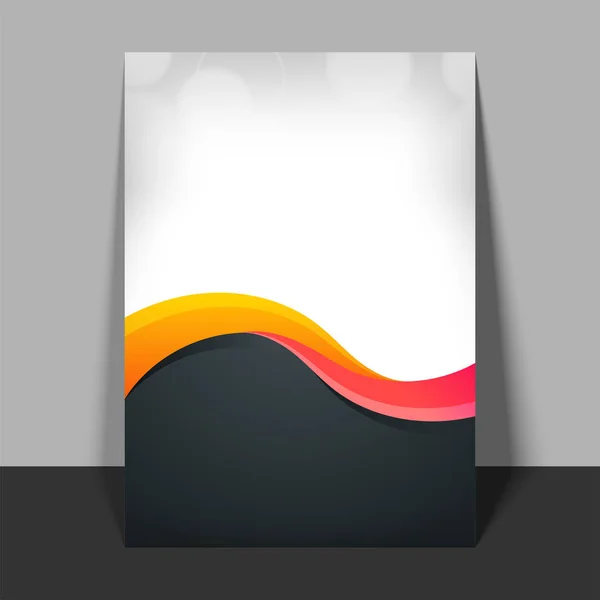 Abstrakter Flyer, Vorlage mit Wellenelementen. — Stockvektor